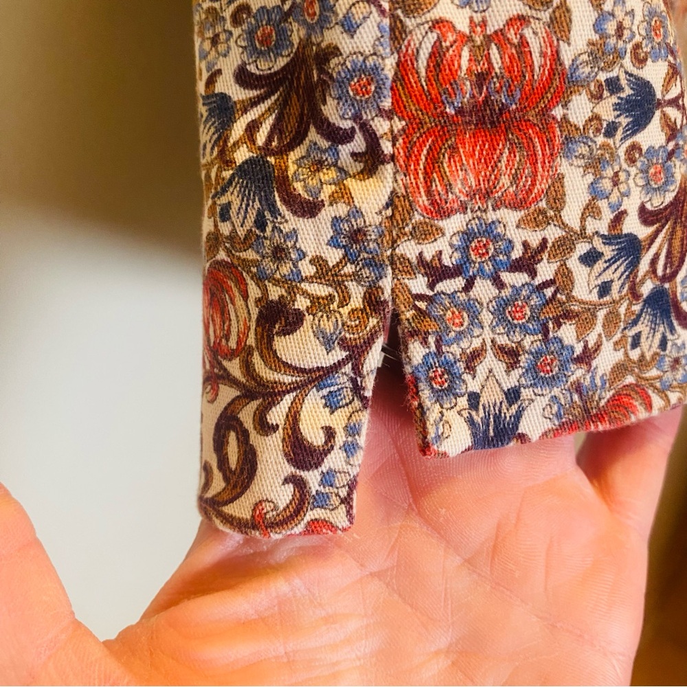 Zara Basic Printed Wallpaper Floral Pattern Dress… - image 3